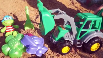 Froggy Frog and The MISSING RAKE! Childrens GARDENING with Truck & Excavator