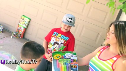 Worlds BEST Chalk Toys Party! MEGA Crayola Disney Cars + Toy Story by HobbyKidsTV