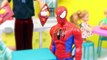 FROZEN Elsa & Spiderman Dream Date at Barbie McDonalds ✯ Brunette Elsa Doll and Kids Disne