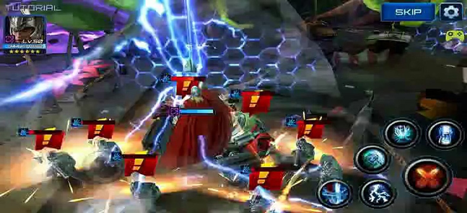 Marvel Android Game Replay with Thor Power