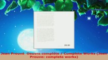 Read  Jean Prouvé  Oeuvre complète  Complete Works Jean Prouve complete works EBooks Online