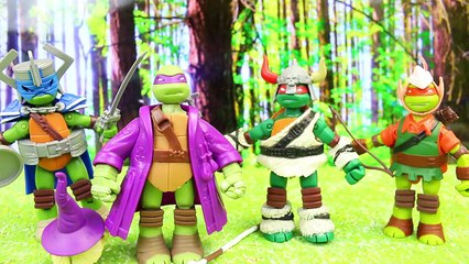 Teenage Mutant Ninja Turtles Medieval Live Action Role Play with Elf Wizard Knight and Barbarian