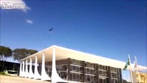 Mirage Jets destroyed Glasses flying Mach 1.1 low Flyby over Brazilian Parliament Building
