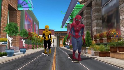 Yellow Spiderman Vs Spiderman Cartoons Singing Finger Family Nursery Rhymes For Children