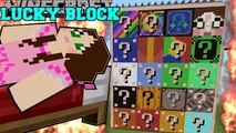 PopularMMOs Minecraft: BURNING LUCKY BLOCKS Pat and Jen Mini-Game GamingWithJen