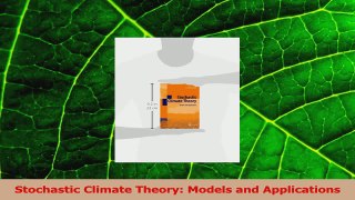 Download  Stochastic Climate Theory Models and Applications Ebook Online