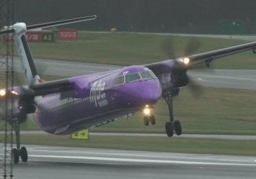 Planes Struggle to Land in High Winds at Birmingham Airport