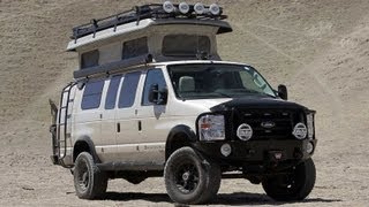 Sportsmobile's Off-Road Classic 4x4 Ford Camper Van With a 'Penthouse' for  $225,000