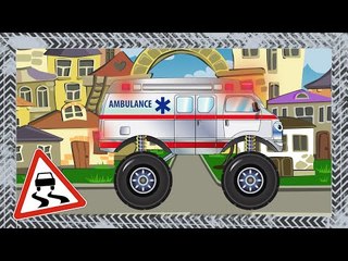 ✔ Ambulance with Excavator and Truck. Cars Cartoons Compilation for Children / 53 Episode ✔