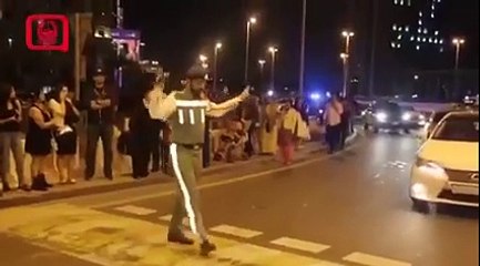 Dubai-Police- Sheikh Mansoor , Son of Sheikh Mohammad , was also at the site with the civil defence teams.