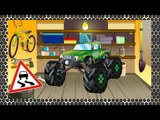 ✔ Compilation Monster Truck Race with Police Car. Track with obstacles / Cars Cartoons for kids ✔