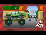 ✔ Monster Truck Race in a desert and new Track with obstacles / Cars Cartoons Compilation for kids ✔