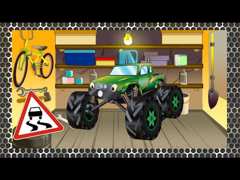 ✔ Monster Truck racing with sport cars / Car Service Tuning / Cartoons Compilation for children ✔