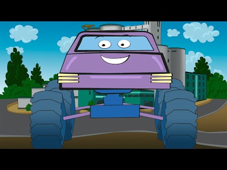 Monster Truck Compilation - Cartoons for kids - Crashes, racing & stunts