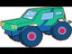 ✔ Monster Trucks and his friends Fire Truck and Garbage Truck in cars cartoon. Video for Kids.