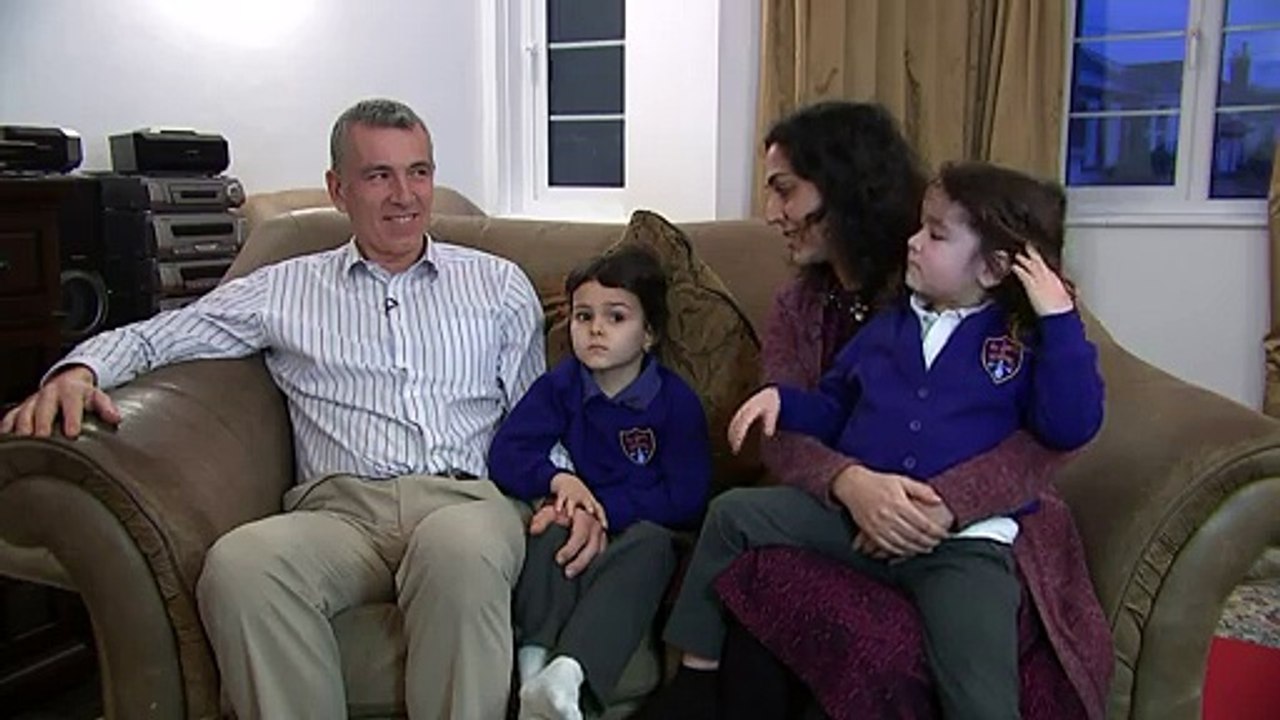 Ashya King celebrates his first day back at school