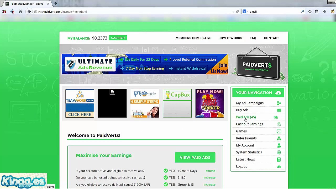 Guia paidverts - Gana dinero viendo anuncios