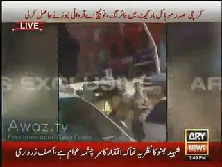 Exclusive Footage Of Guards Straight Firing In Karachi’s Saddar Mobile Market