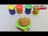 ✔ How to Make a Play-Doh Burger. Cooking - Game for chidren. Food Kids Fun Toys. Delicious!