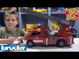 ✔ BRUDER. Пожарная машинка от Игорька — распаковка и обзор / Fire Truck / Unboxing Toys for kids ✔