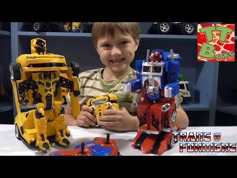 ✔ Трансформеры. Кто сильнее Оптимус Прайм или Бамблби. Видео для мальчиков / Transformers
