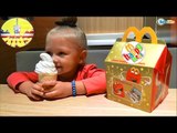 ✔ Barbie Doll. Little girl Yaroslava go to McDonald's for Happy Meal / Video for kids / VLOG ✔