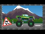 ✔ Monster Truck Race with obstacles & springboard / Cars Cartoons Compilation for kids / 14 Episode