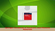 PDF Download  Springer Handbook of Electronic and Photonic Materials Download Full Ebook