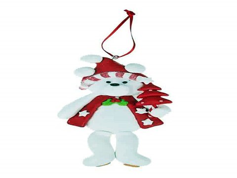 Незаменимый подарок на именины - Украшение новогоднее Белый мишка в г. Саратов