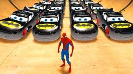 Spiderman SMASH Custom Batman Lightning McQueen Disney Cars + Kids Songs