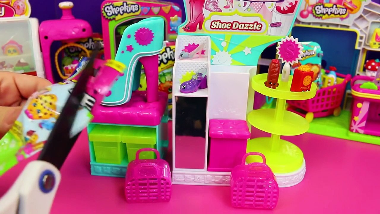 Shopkins New Shoe Dazzle Season 3 Playset Surprise Blind Bags Baskets and Shopkins Micro Lites
