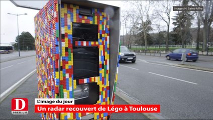 Un radar recouvert de Légo à Toulouse