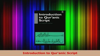 PDF Download  Introduction to Quranic Script Read Full Ebook