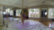 Woman Creates Paintings While Pole Dancing