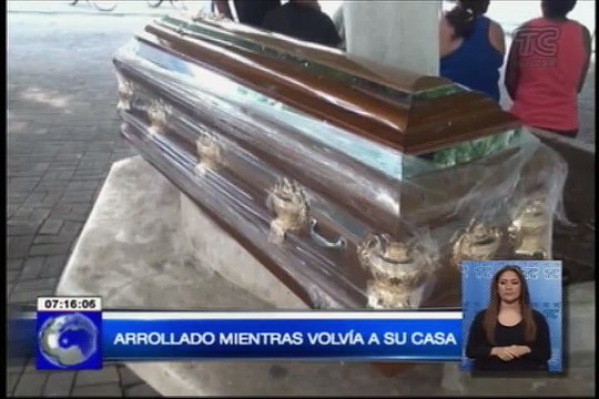 Arrollado mientras volvía a su casa