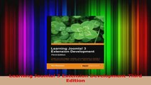 PDF Download  Learning Joomla 3 Extension DevelopmentThird Edition Read Online