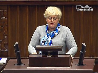Poseł Małgorzata Pępek - Wystąpienie z dnia 26 listopada 2015 roku.