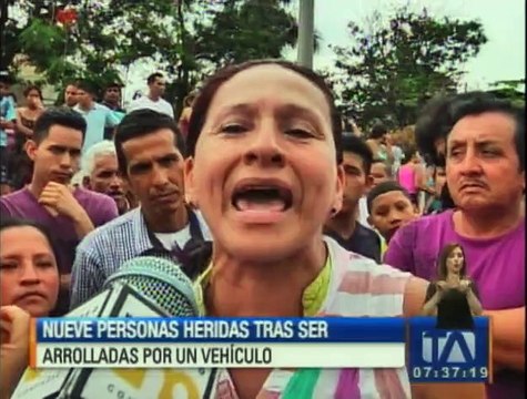 Arrolló a varias personas en la vía Perimetral