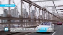 Tesla Meets 4Q Estimate Delivering 17,400 Vehicles