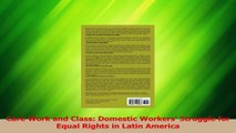Read  Care Work and Class Domestic Workers Struggle for Equal Rights in Latin America Ebook Free