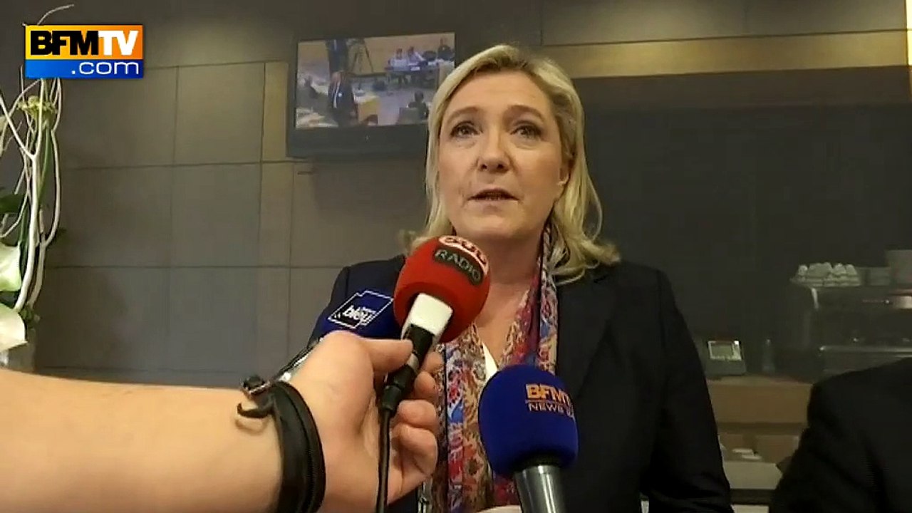 "Bertrand se présente comme le chef de l'UMPS", raille Le Pen