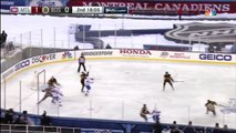 Byron pounces on loose puck in front
