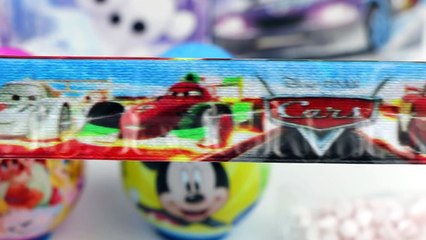 Disney Surprise Eggs Opening Cars Mickey Mouse Princess Frozen Candy Box