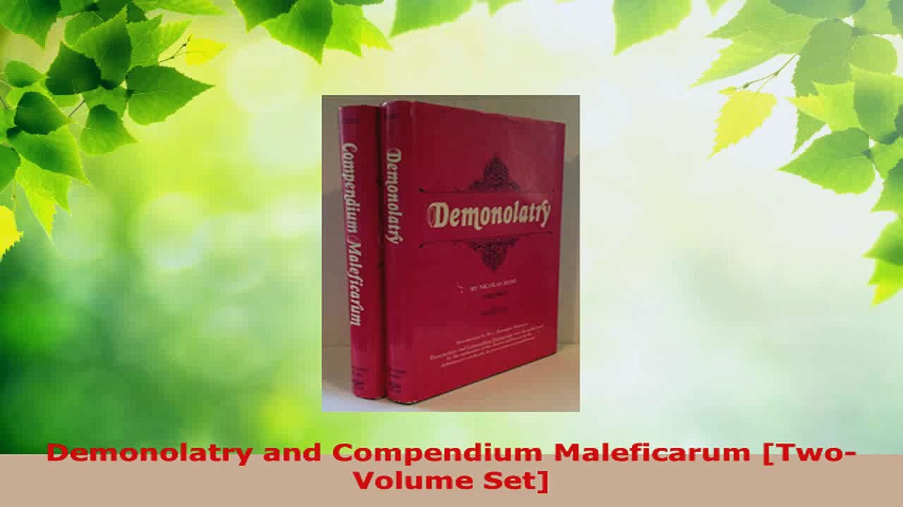 Download  Demonolatry and Compendium Maleficarum TwoVolume Set Ebook Free