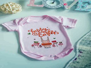 Популярный подарок на именины - Боди для малыша с вашим текстом Happy Easter в г. Иркутск