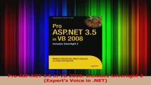 PDF Download  Pro ASPNET 35 in VB 2008 Includes Silverlight 2 Experts Voice in NET Download Full Ebook