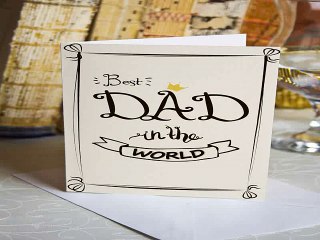 Стильный подарок на все случаи жизни - Открытка двойная Best Dad в г. Уфа