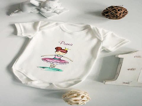 Стильный подарок на именины - Боди для малыша с вашим текстом Балерина в г. Санкт-Петербург