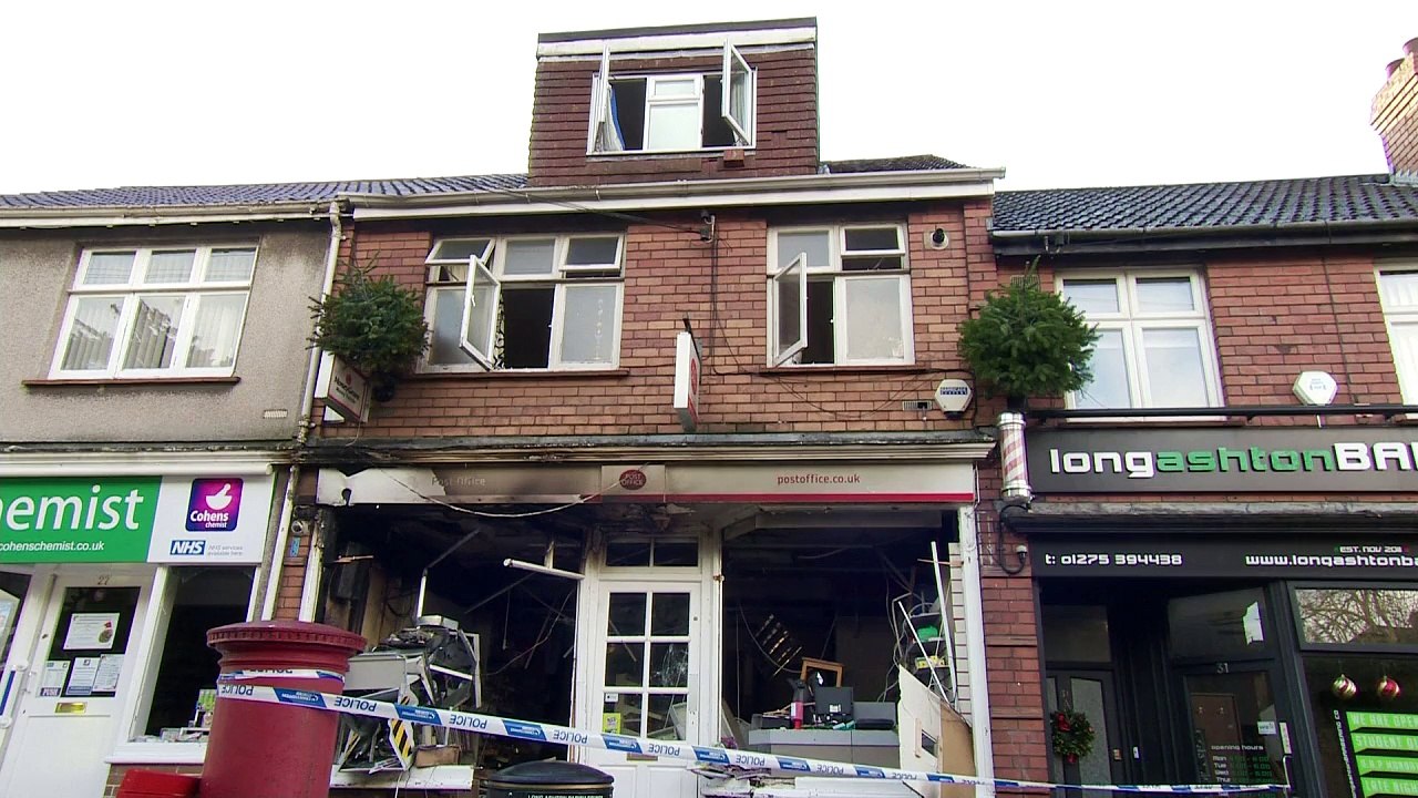 Cash machine thieves blow up Long Ashton Post Office