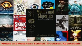 PDF Download  Metals and Materials Science Processes Applications PDF Full Ebook